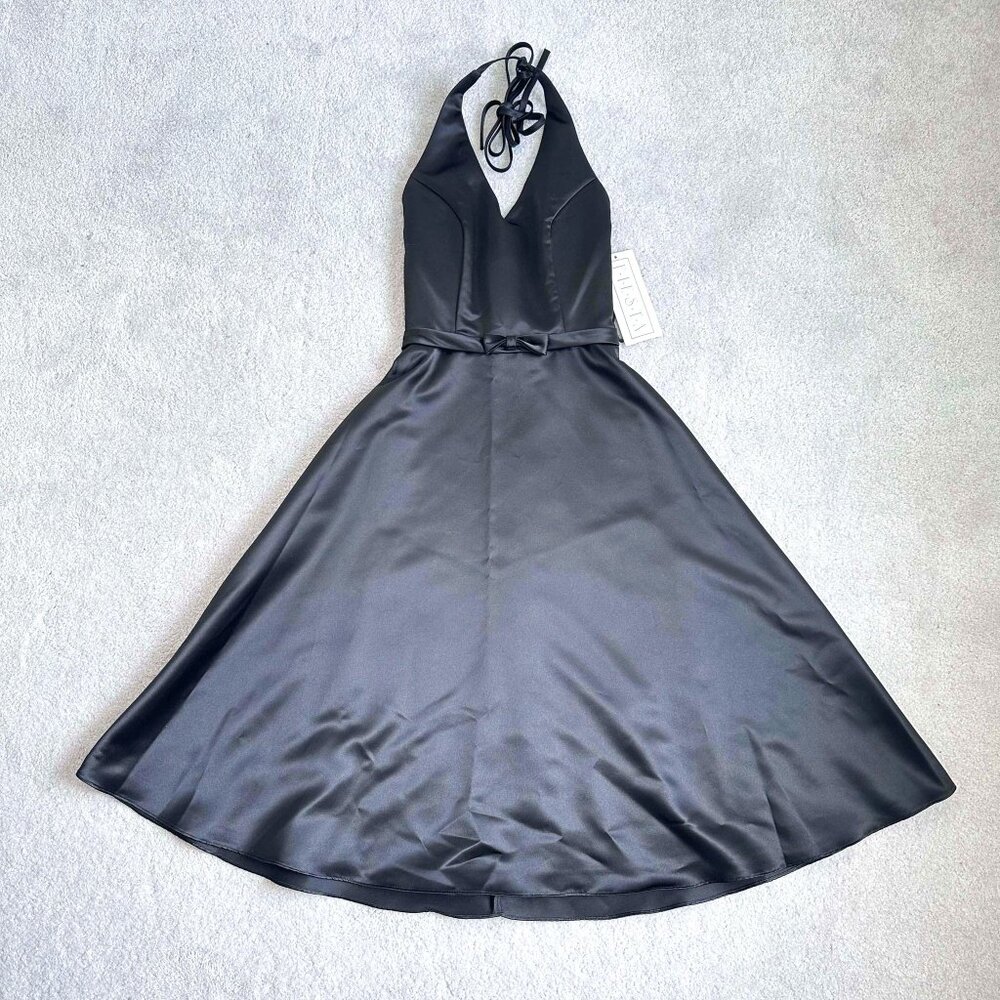 BNWT Black Fiesta Halter Backless Dress, Size XS